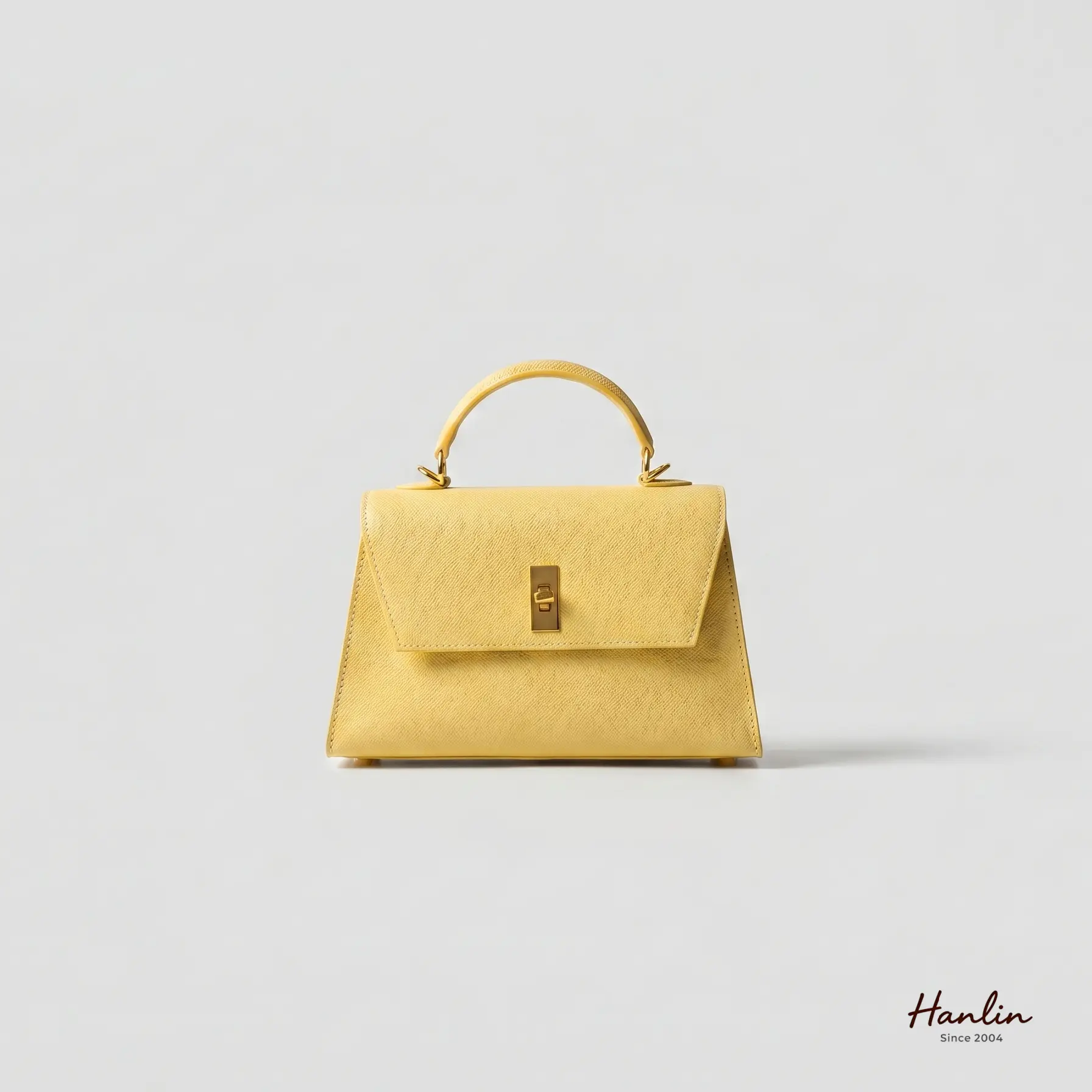 Yellow Structured Mini Handbag