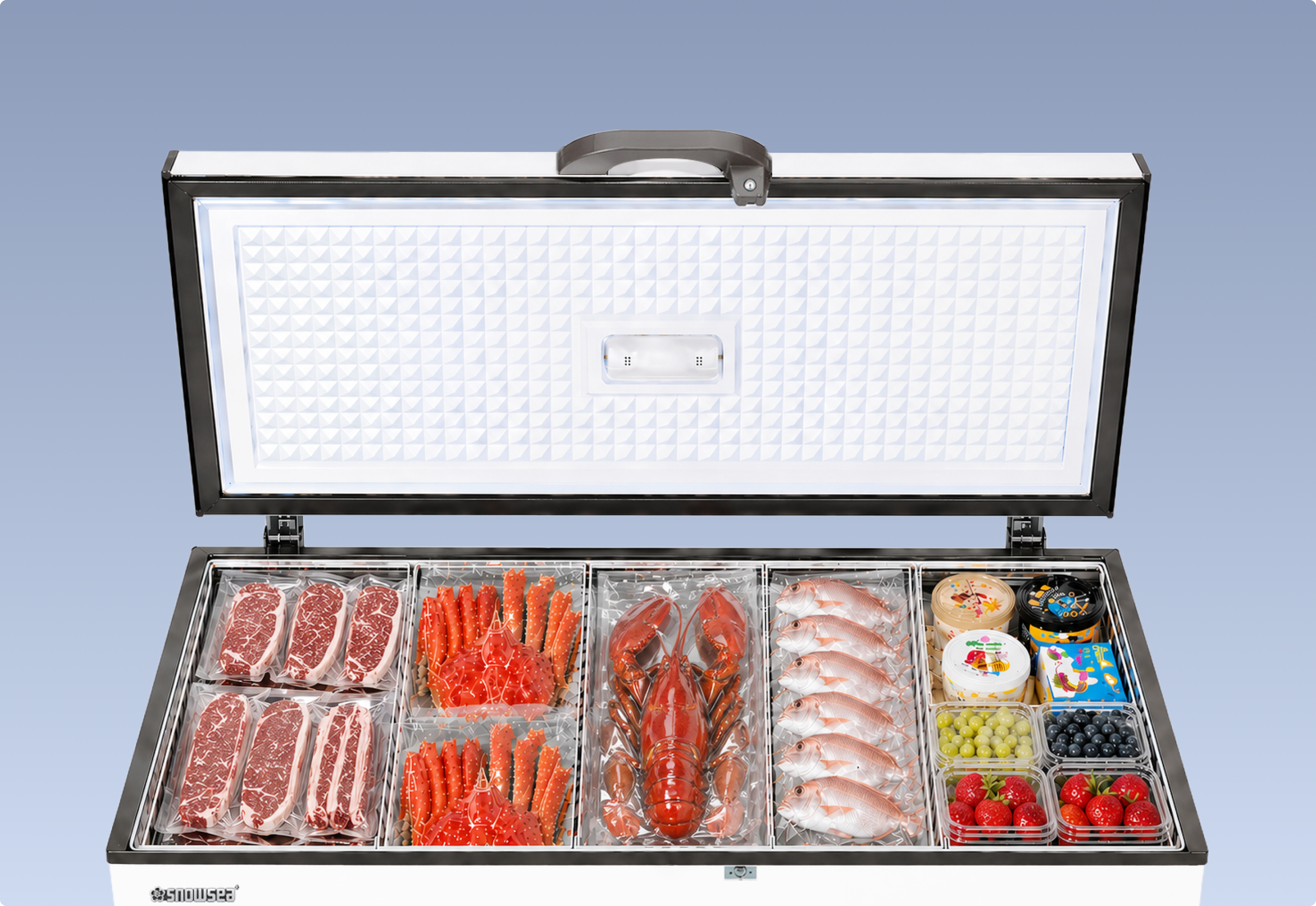 Top-Opening Lid for Easy Access
Maximized Storage Capacity for Home & Commercial Use