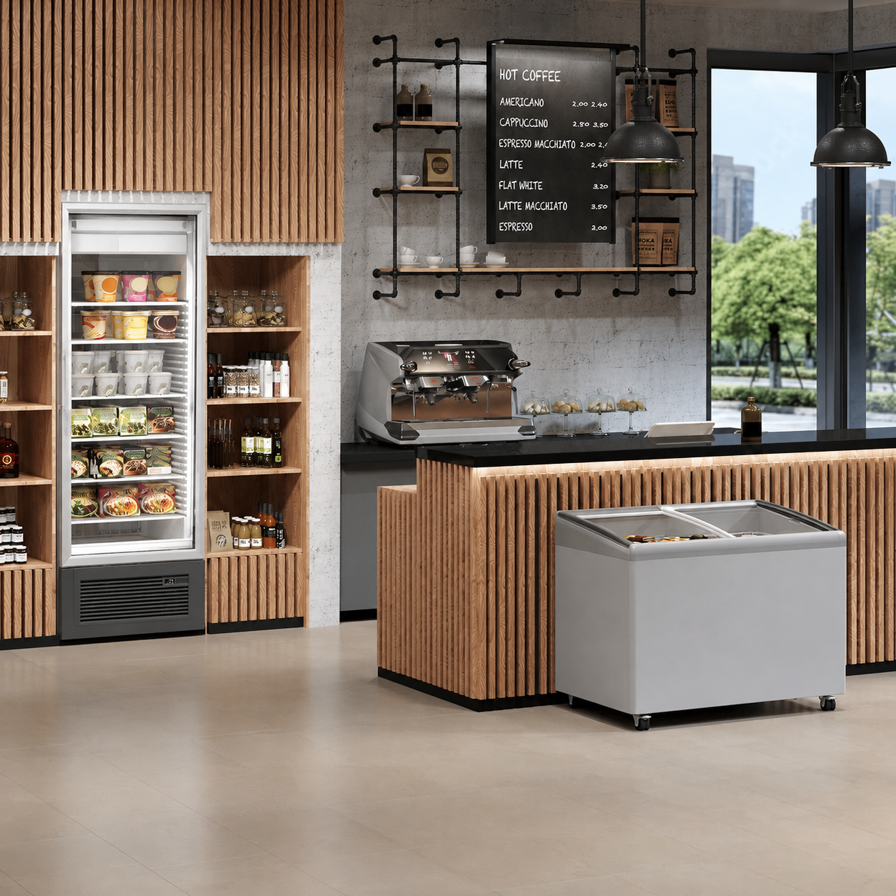 freezer for cafe