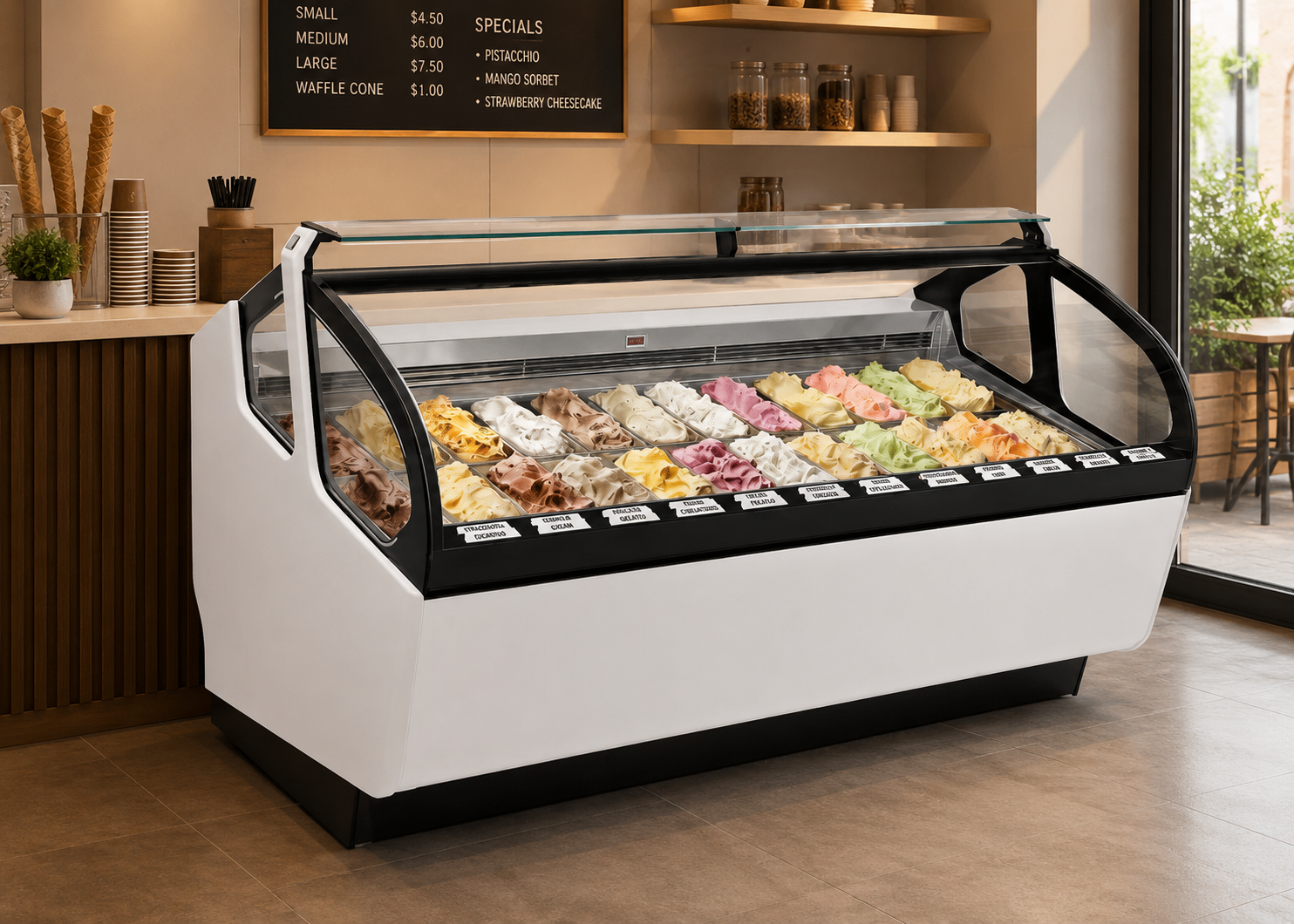 ice cream freezer for shop