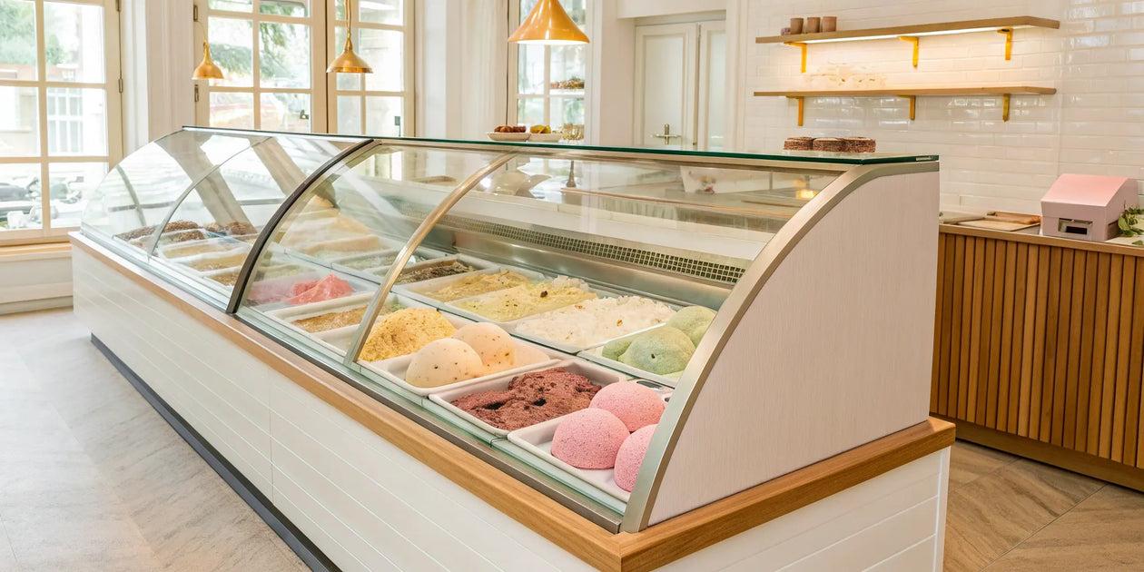 island freezer for ice cream store
