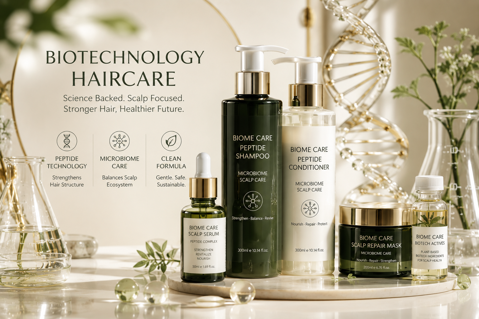Luxury biotechnology haircare products