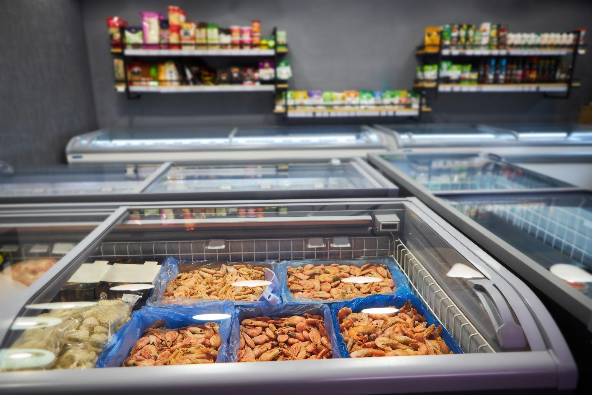 freezer for frozen seafood