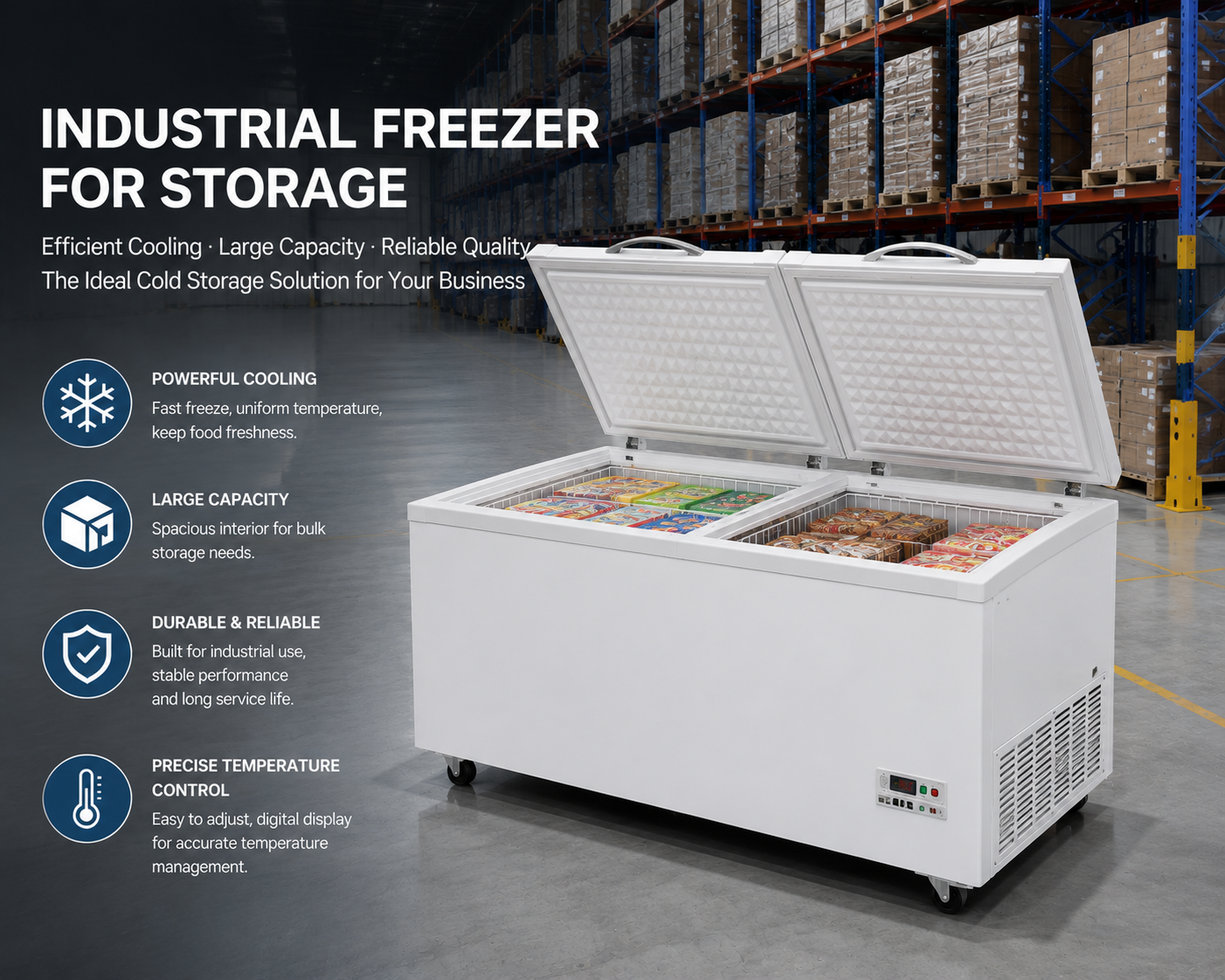 industrial freezer for storage