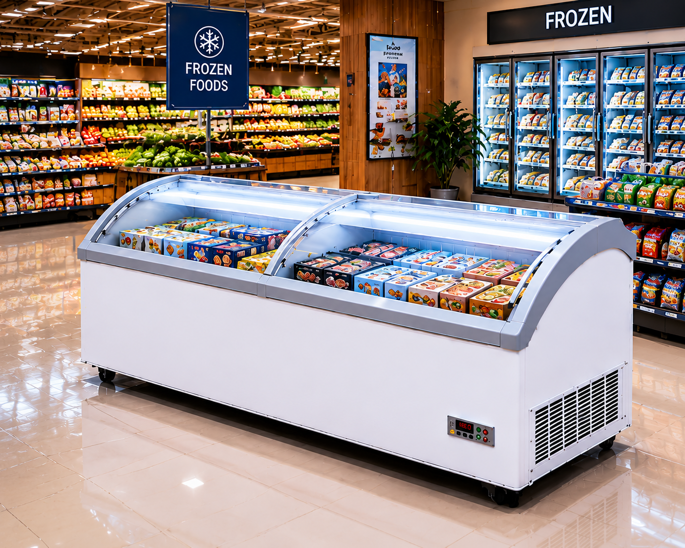 freezer for indoor retail