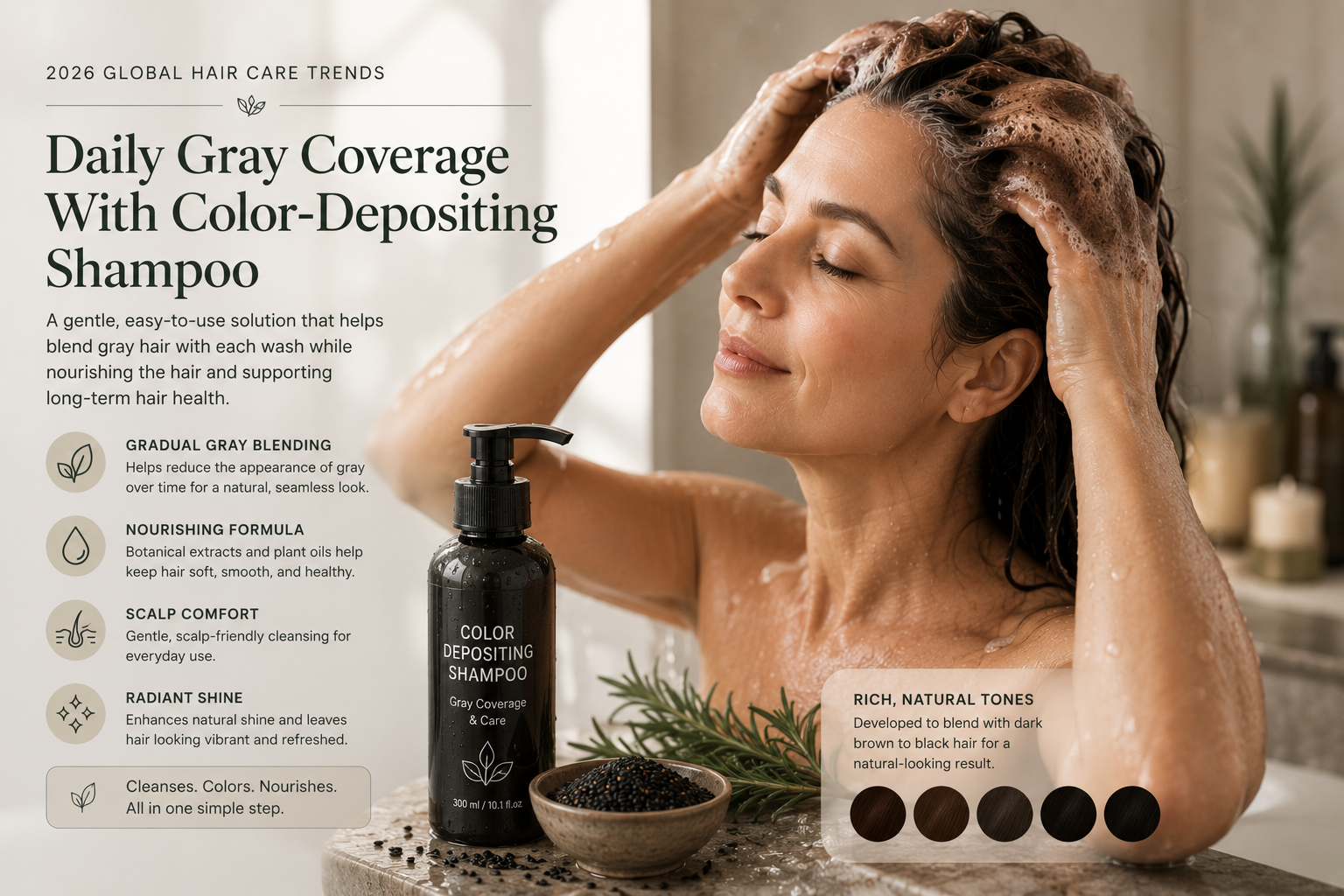 champú para cubrir las canas