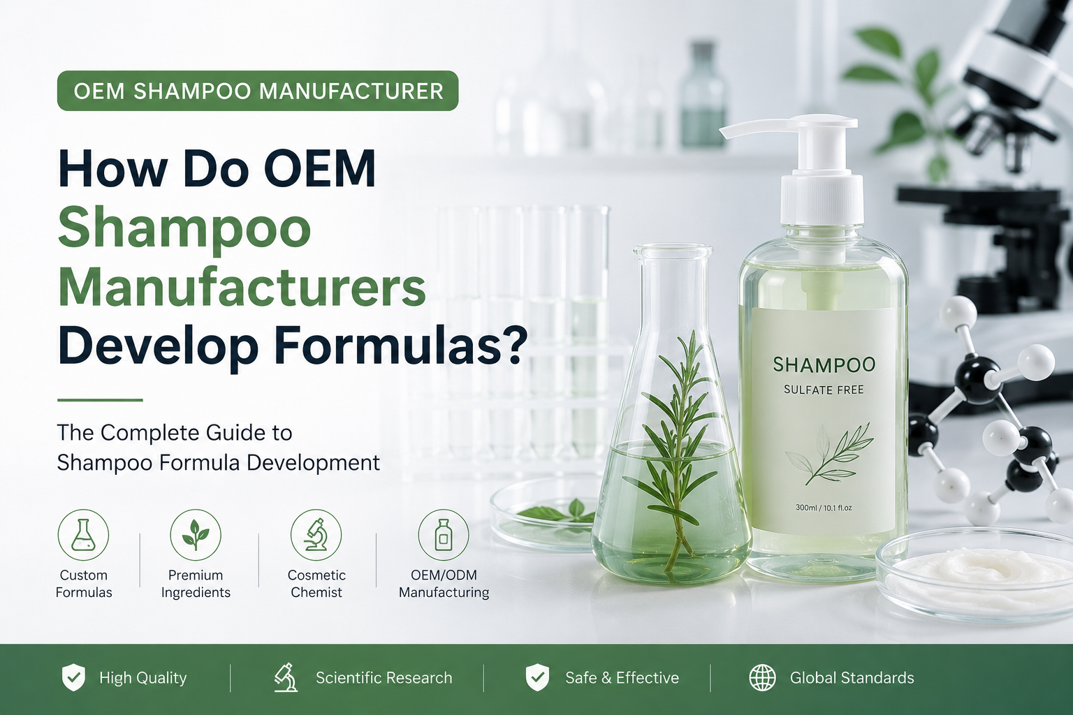 ¿Cómo desarrollan fórmulas los fabricantes de champús OEM? - Related blog article about hair care and cosmetic manufacturing