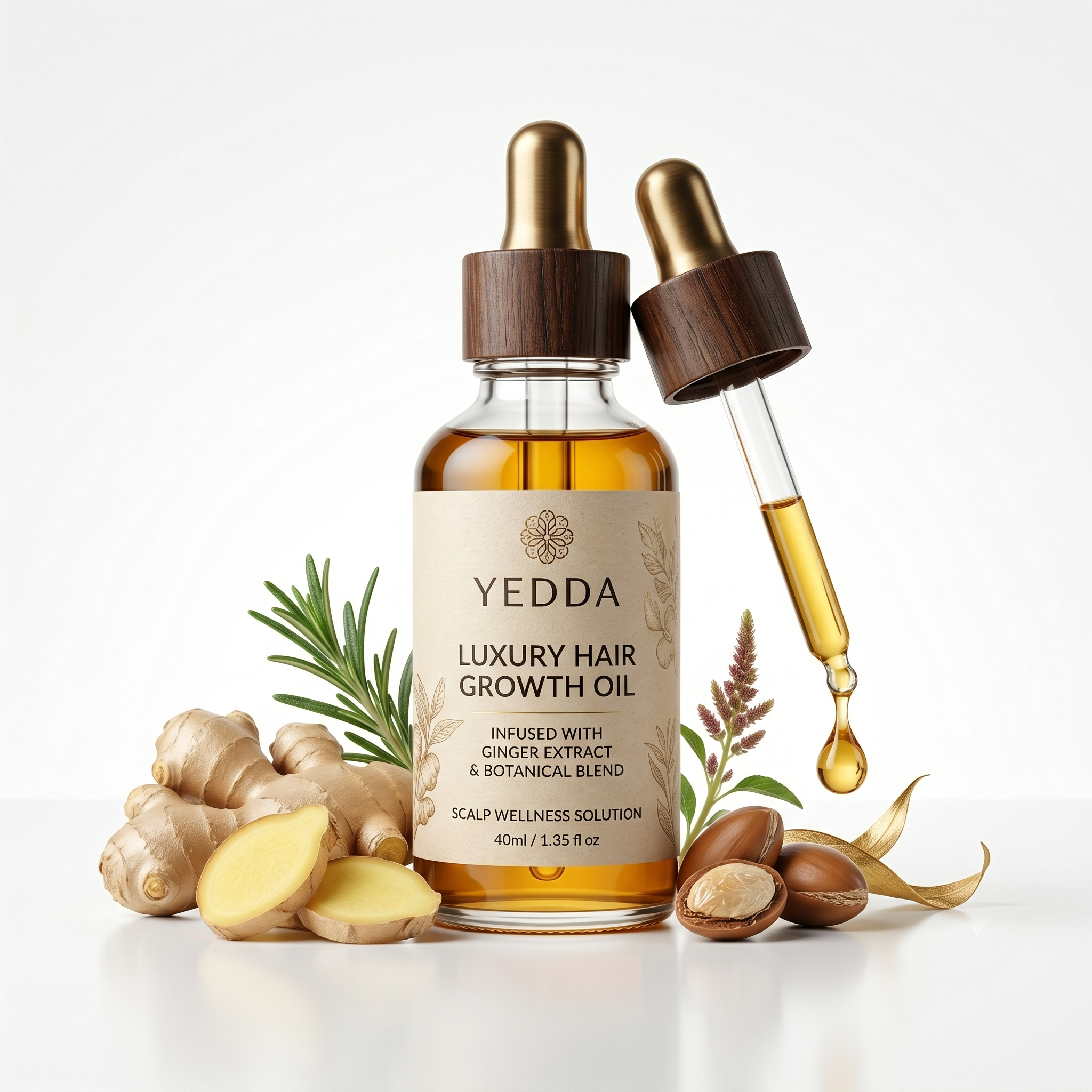 Natural ginger extract for scalp treatment
