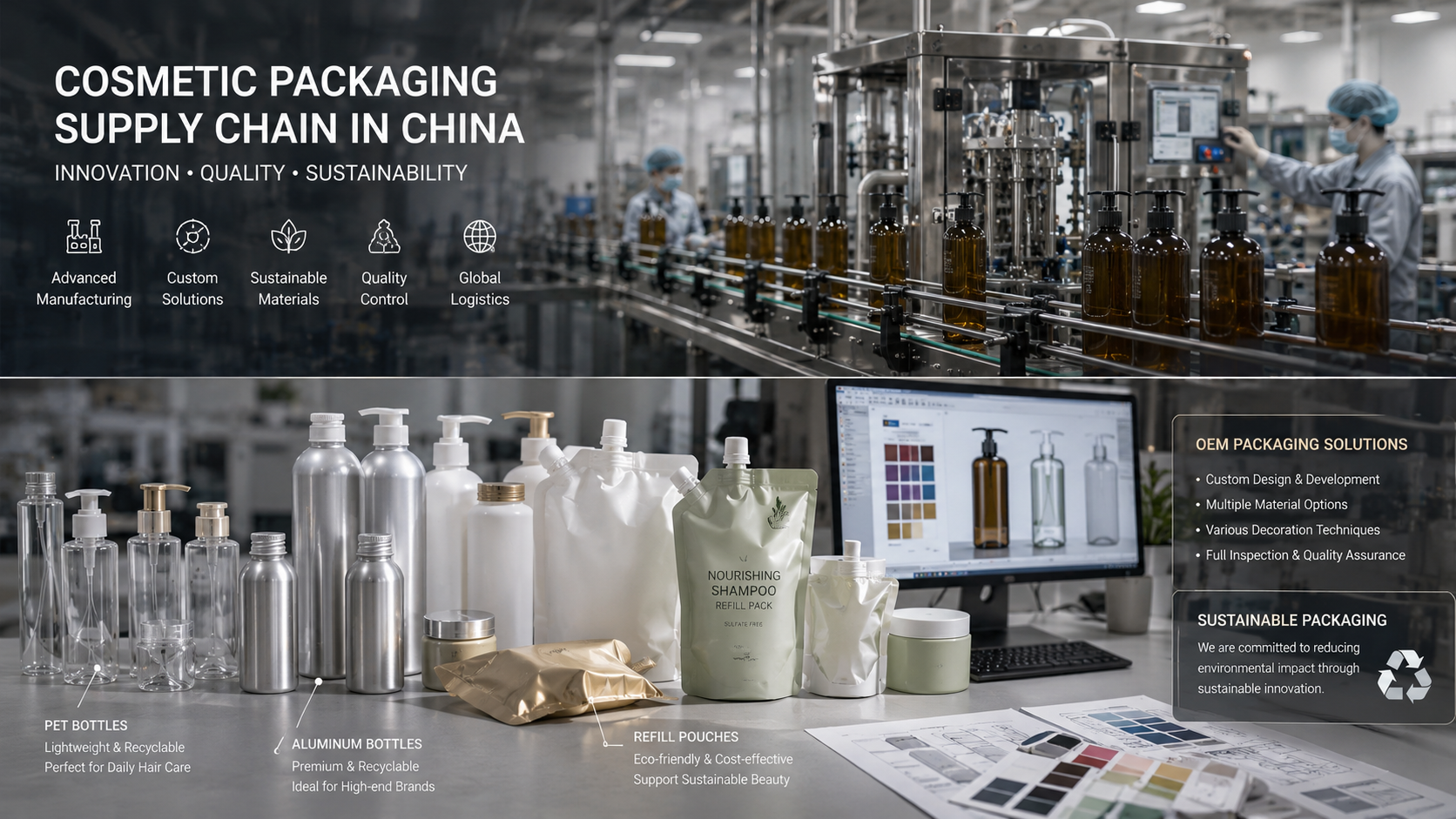 Producción de envases personalizados para champú y fabricación de botellas de cosméticos en China.png