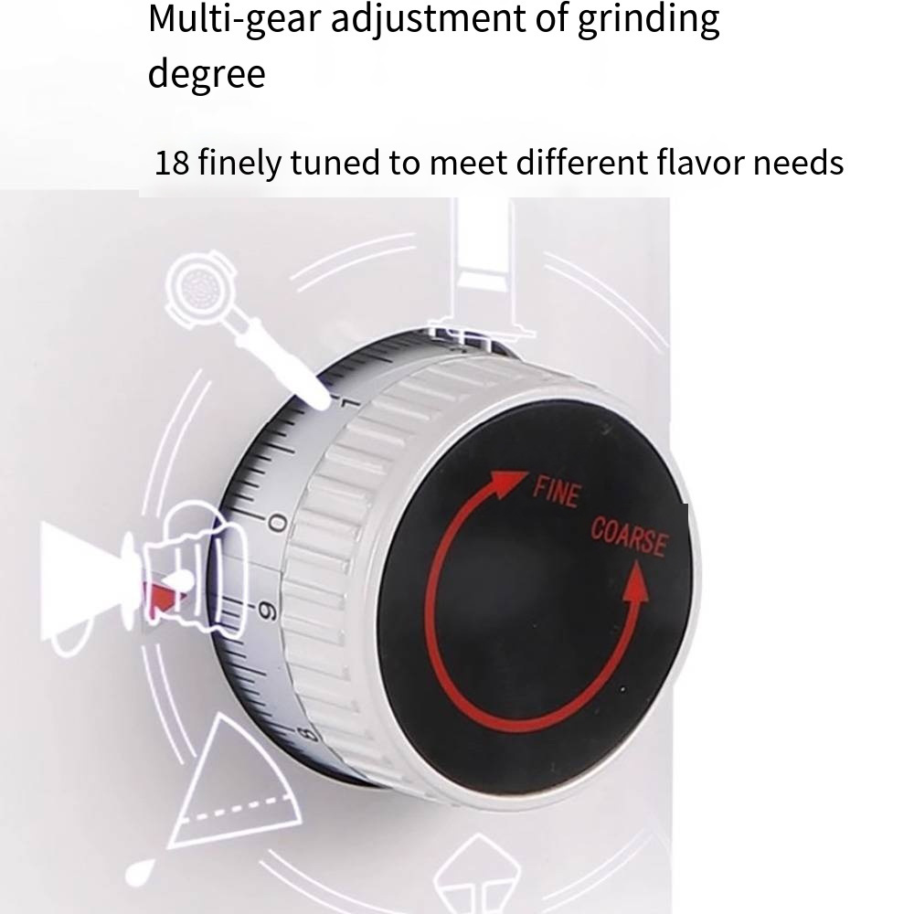 Zilong coffee grinder with automatic tamper