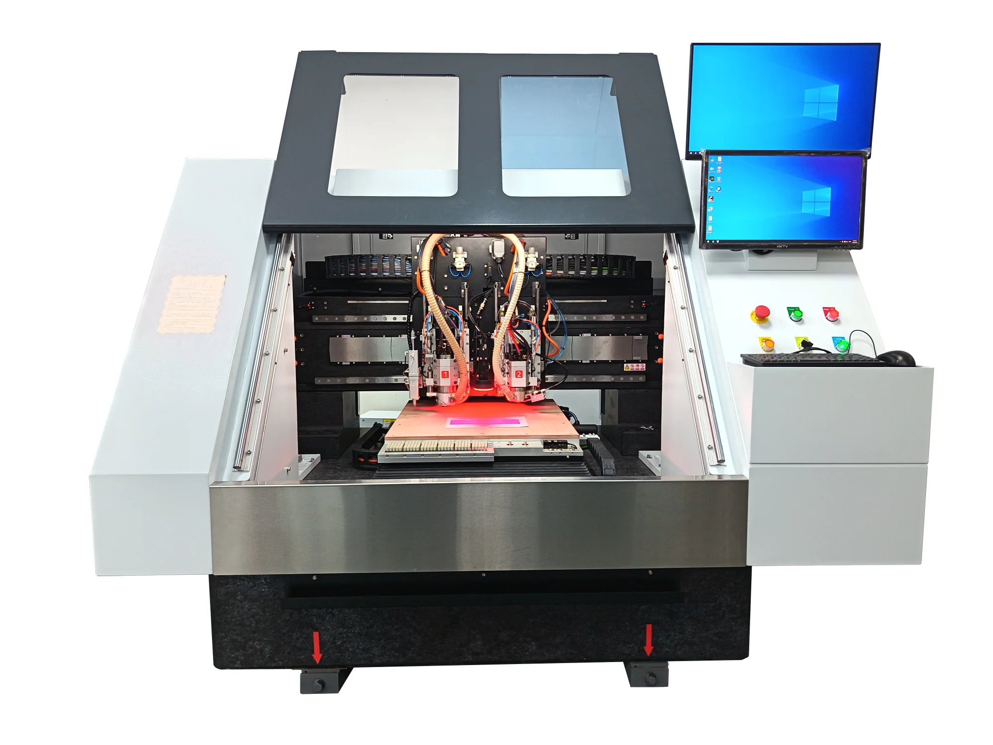 1 Drilling spindle, 1 Routing spindle machine with CCD - One Drilling Spindle Machine
