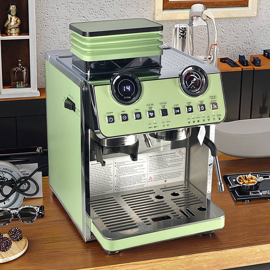 Intergrated coffee machine with built-in grinder