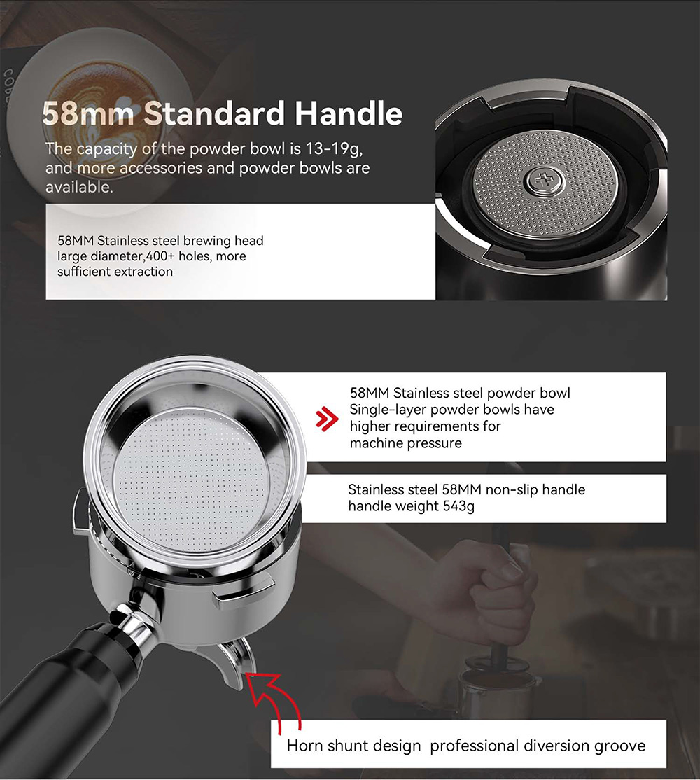 Intergrated coffee machine with built-in grinder