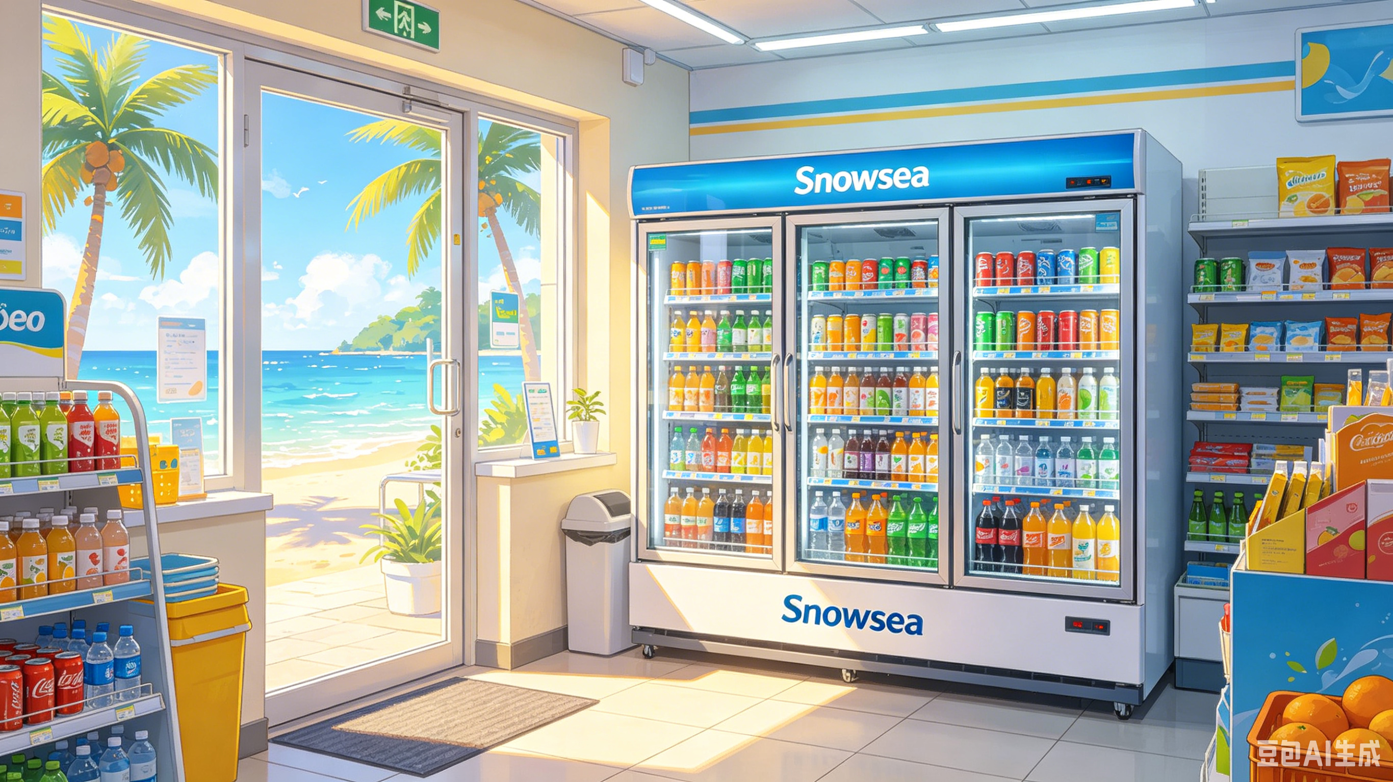 رسومات توضيحية لثلاجة العرض التجارية Snowsea LC-300W (3).png