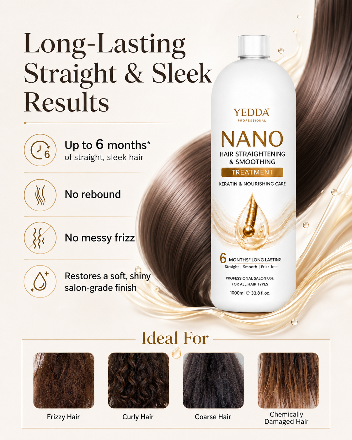 Keratin Straight Hair Care Cream