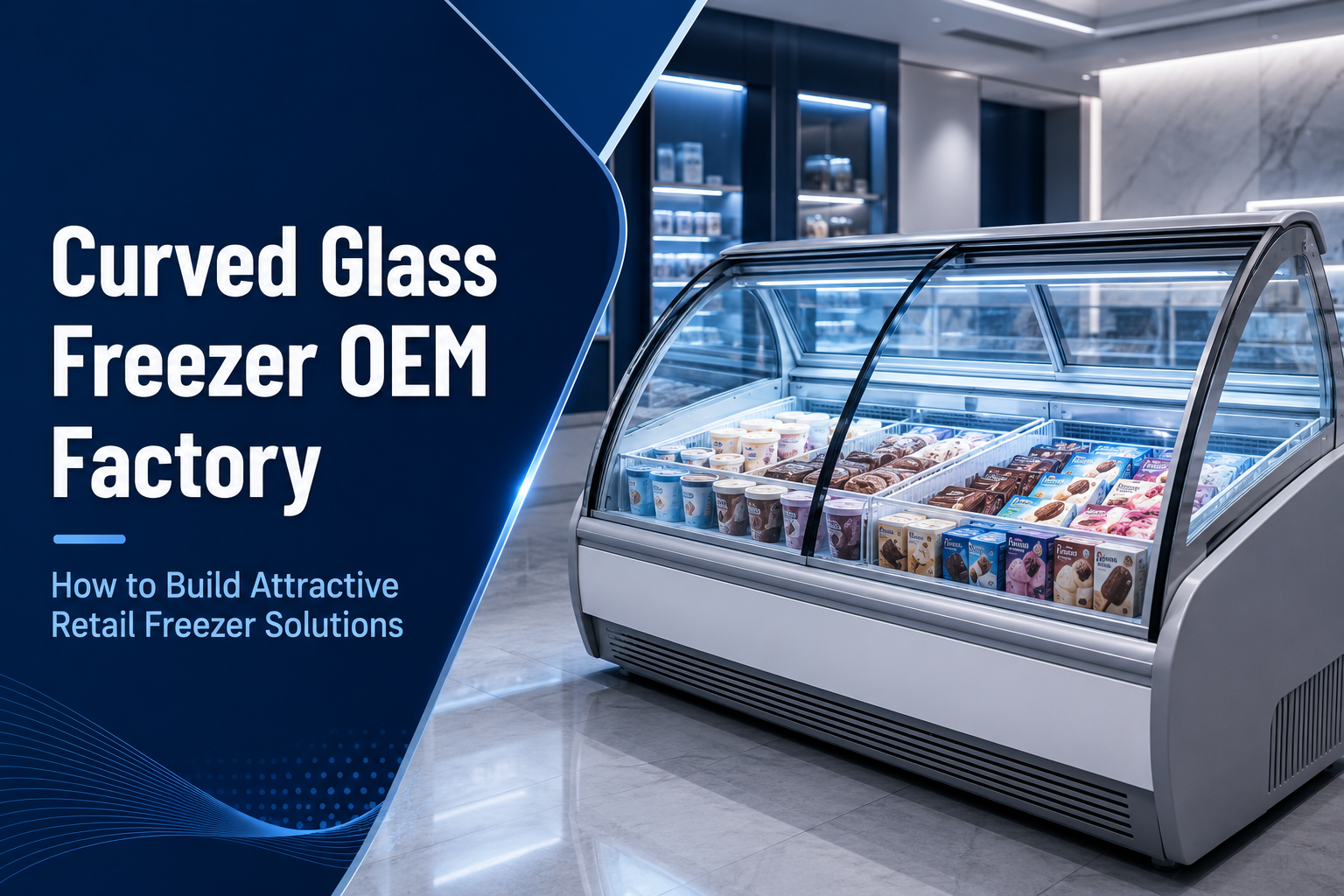Curved Glass Freezer OEM Factory: How to Build Attractive Retail Freezer Solutions