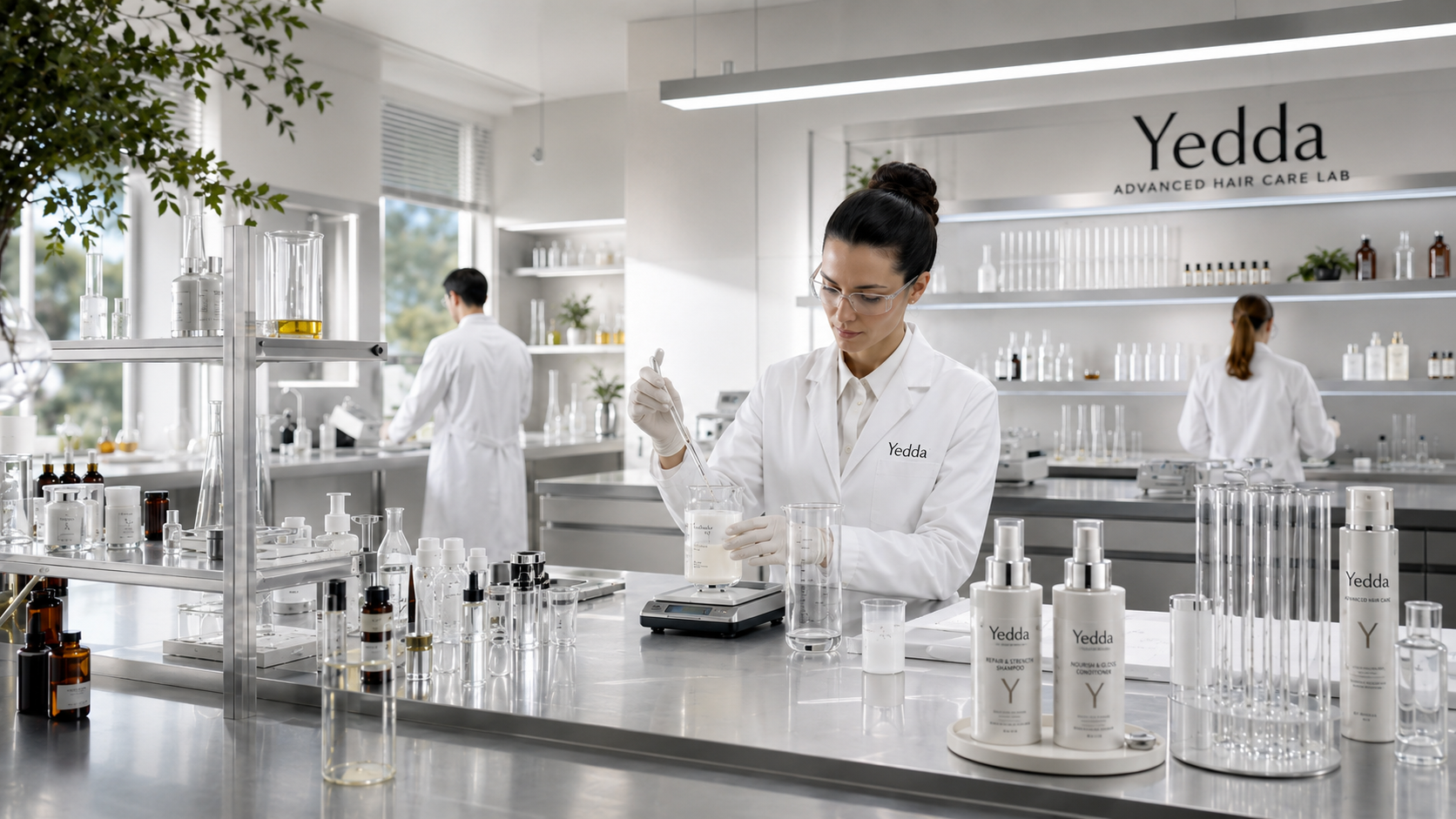 Hair care R&D lab shampoo formulation research