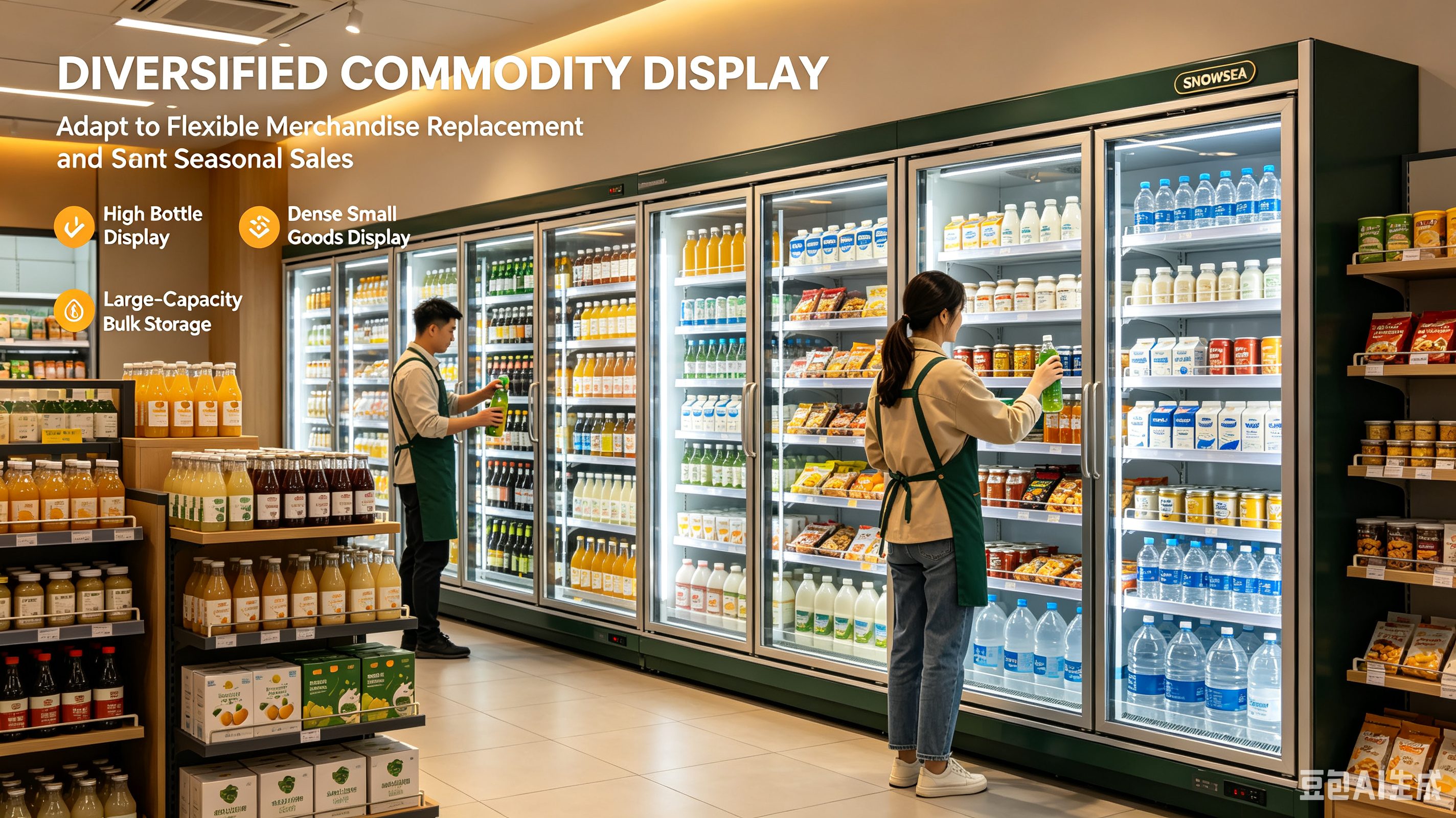 Multi-Layer Precision Partition Design – Snowsea Flexible Shelf Layout Fit Diversified Commodity Display