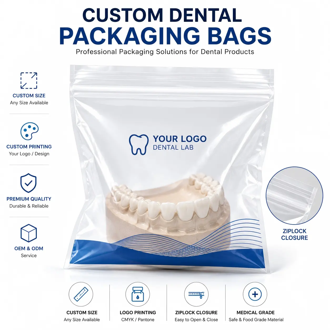 Custom Dental Packaging Bags