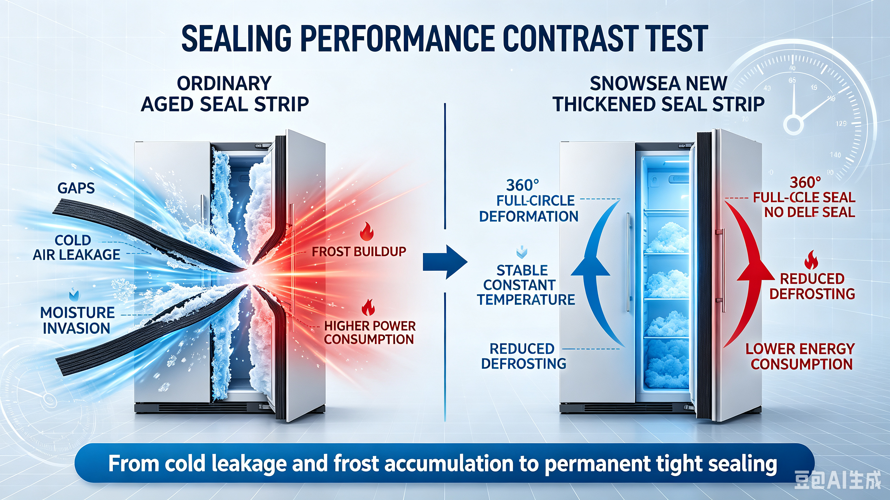 Leakproof Safe Sealing Design – Snowsea High-Efficiency Door Seal Strip Reduce Cold Loss & Safety Risks