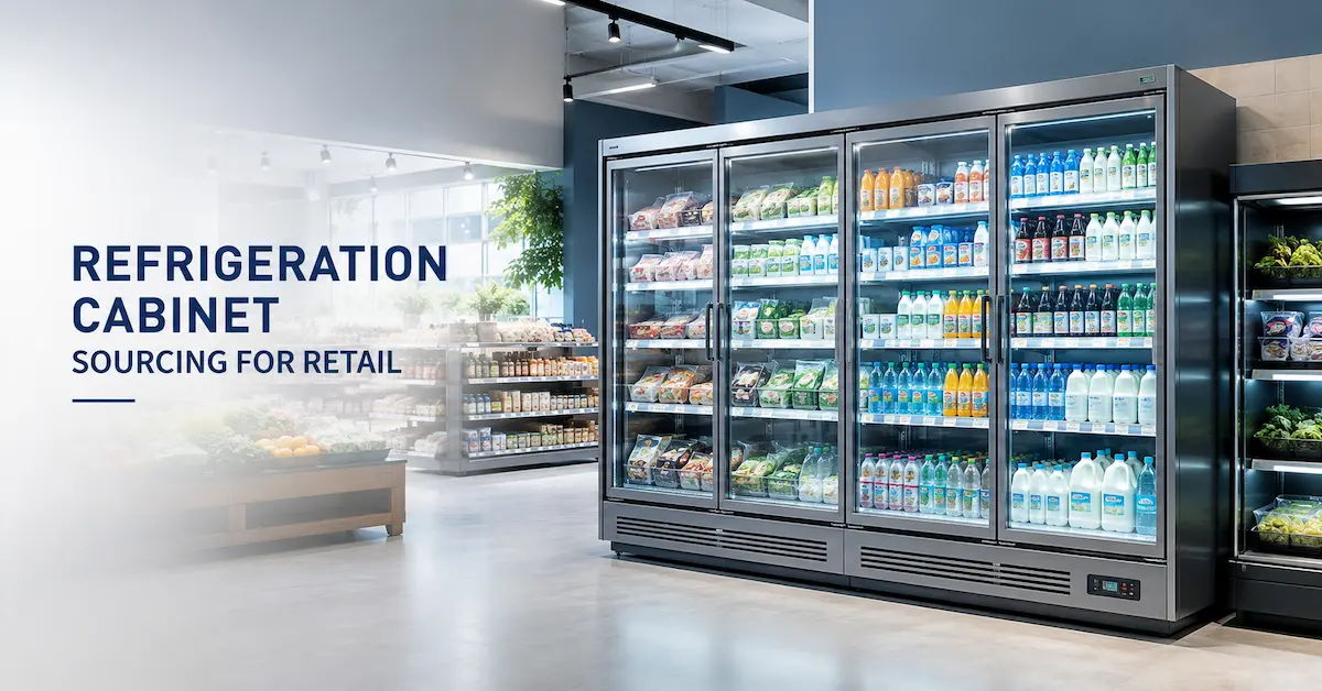 Refrigeration cabinet sourcing for retail