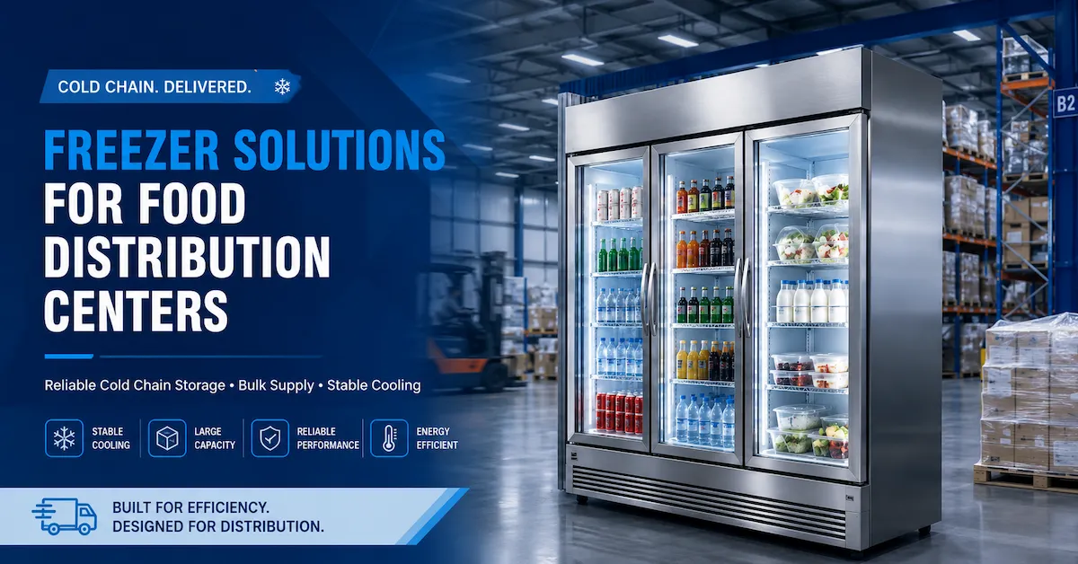 Freezer solutions for food distribution centers