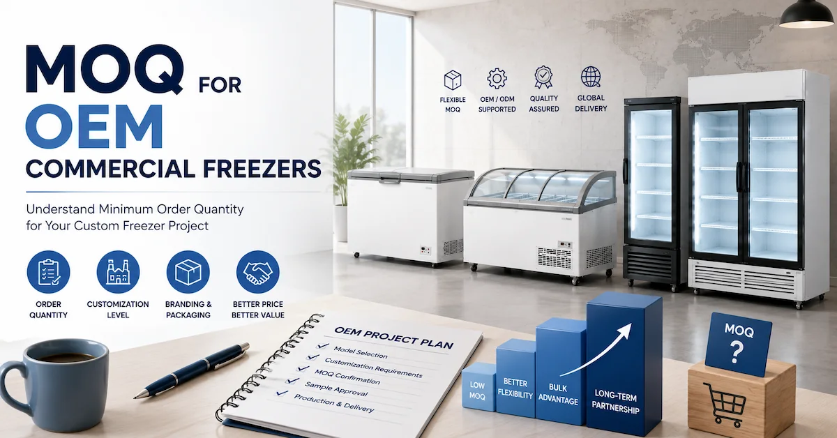 MOQ for OEM Commercial Freezers: A Complete Guide for Importers and Distributors