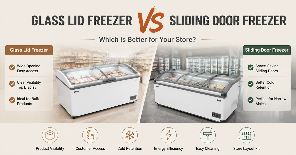 Glass Lid Freezer vs Sliding Door Freezer: Which Is Better for Retail Display?