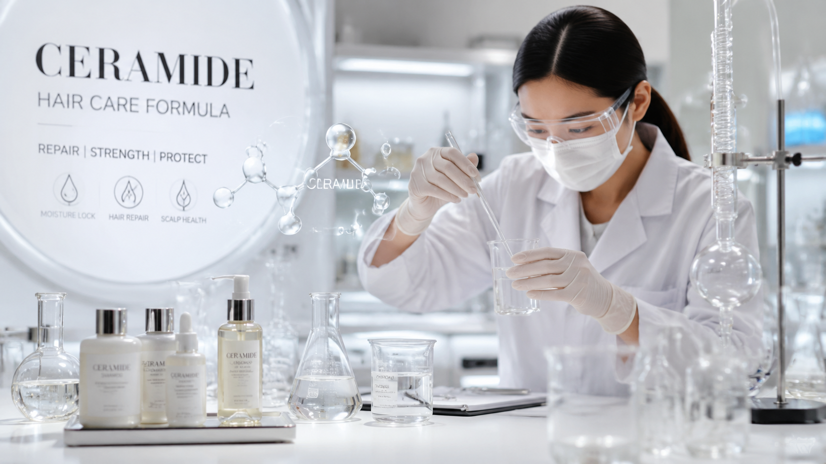 Ceramide hair care formula development