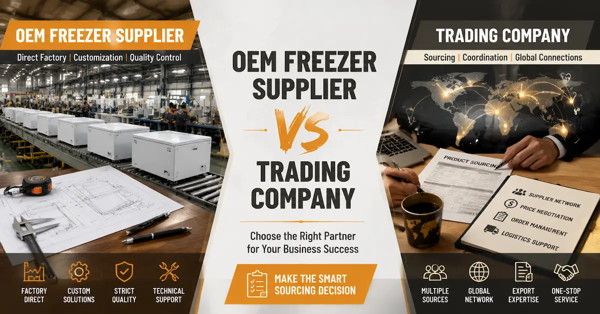 OEM Freezer Supplier vs Trading Company: Which Partner Is Better for Your Business?