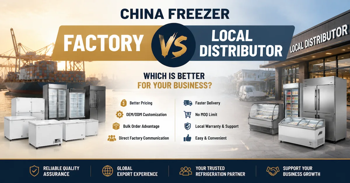 China Freezer Factory vs Local Distributor: Which Is Better for Commercial Buyers?