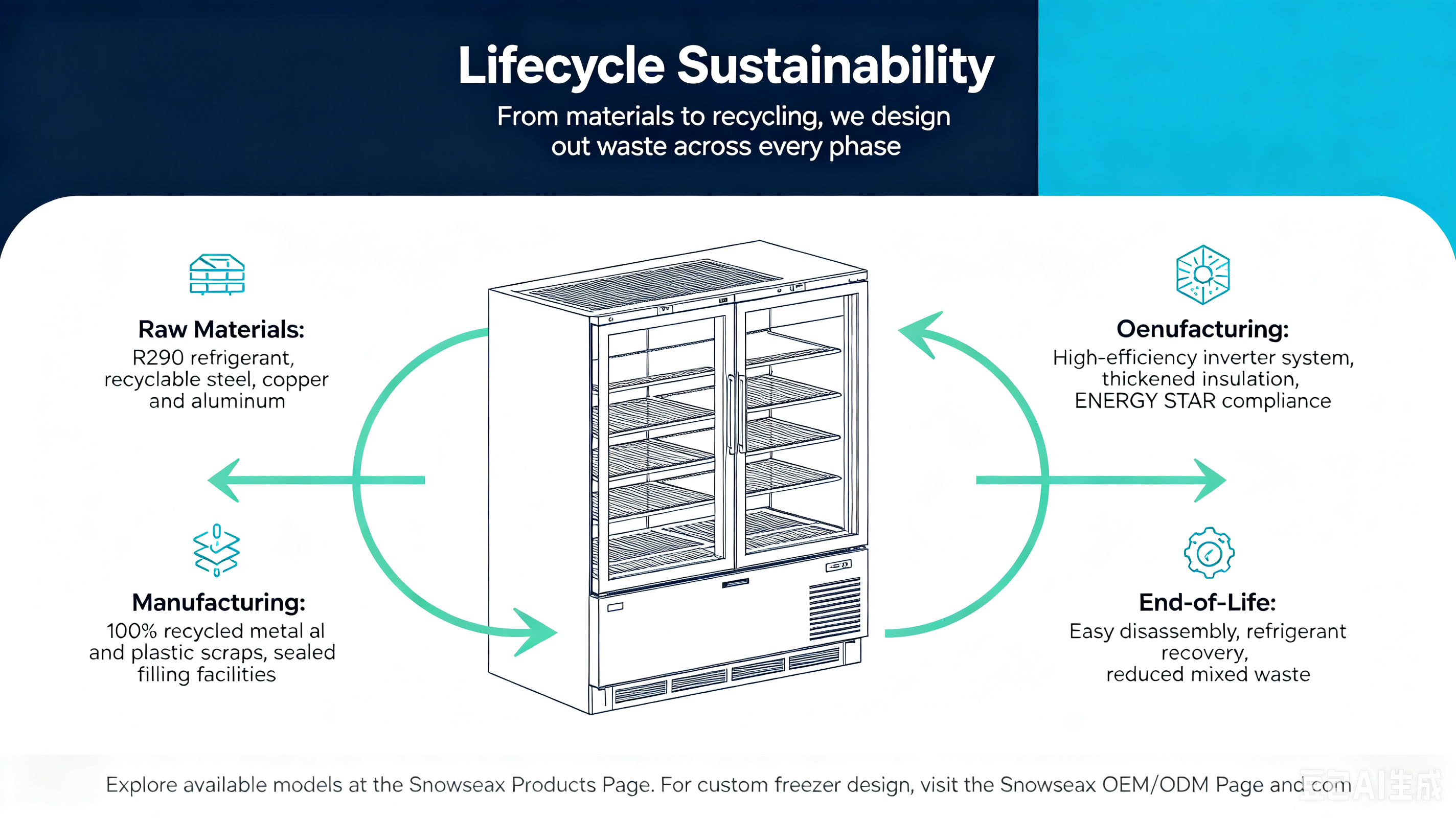 Energy Saving Retail Freezer