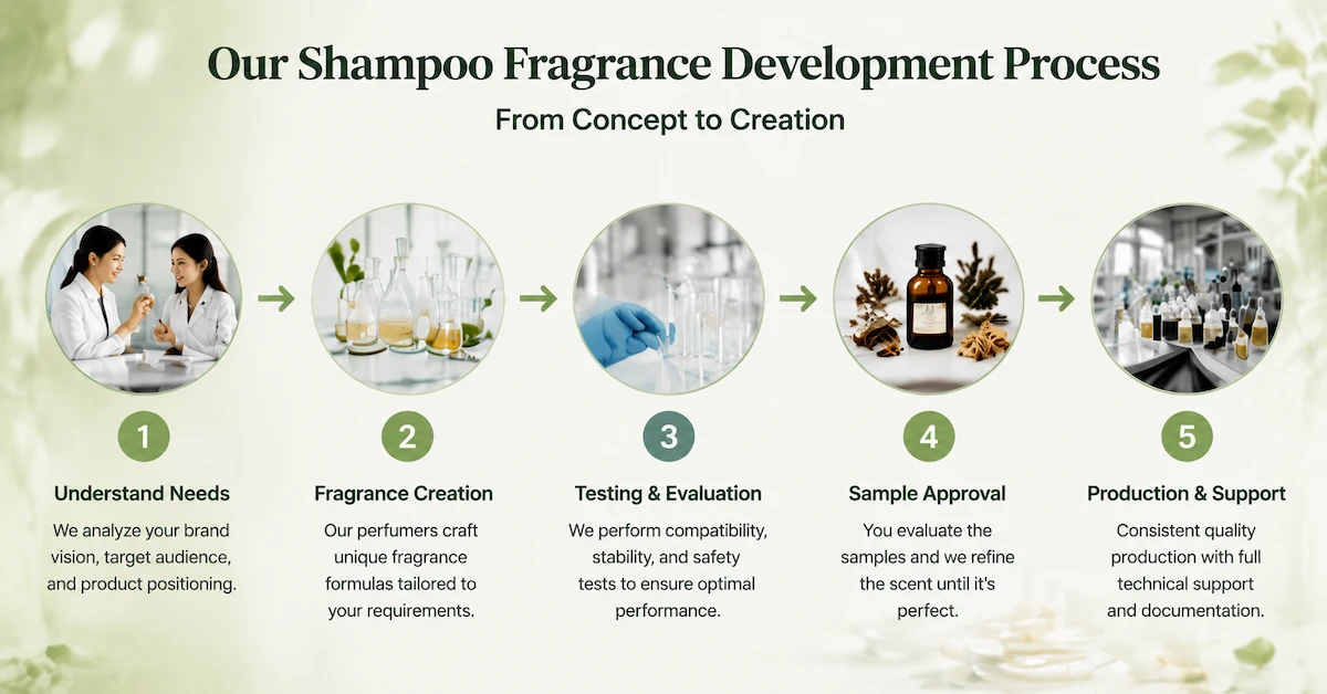Shampoo fragrance development process