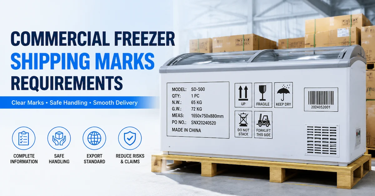 Commercial Freezer Shipping Marks Requirements: A Complete Export Guide for Buyers