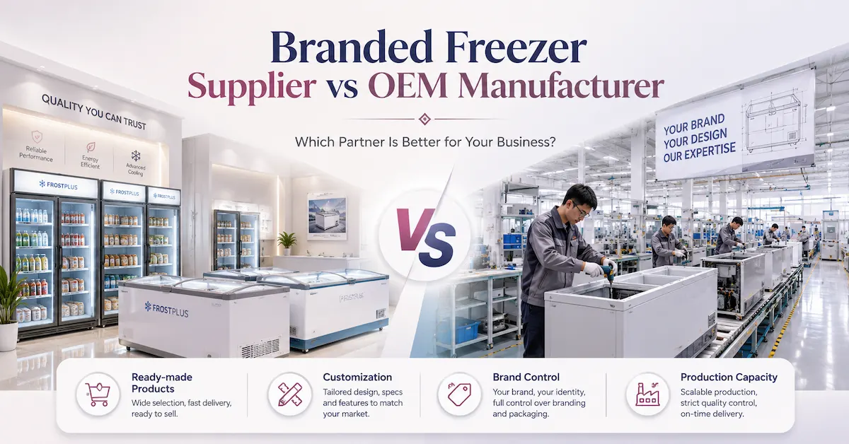 Branded Freezer Supplier vs OEM Manufacturer: Which Partner Is Better for Your Business?