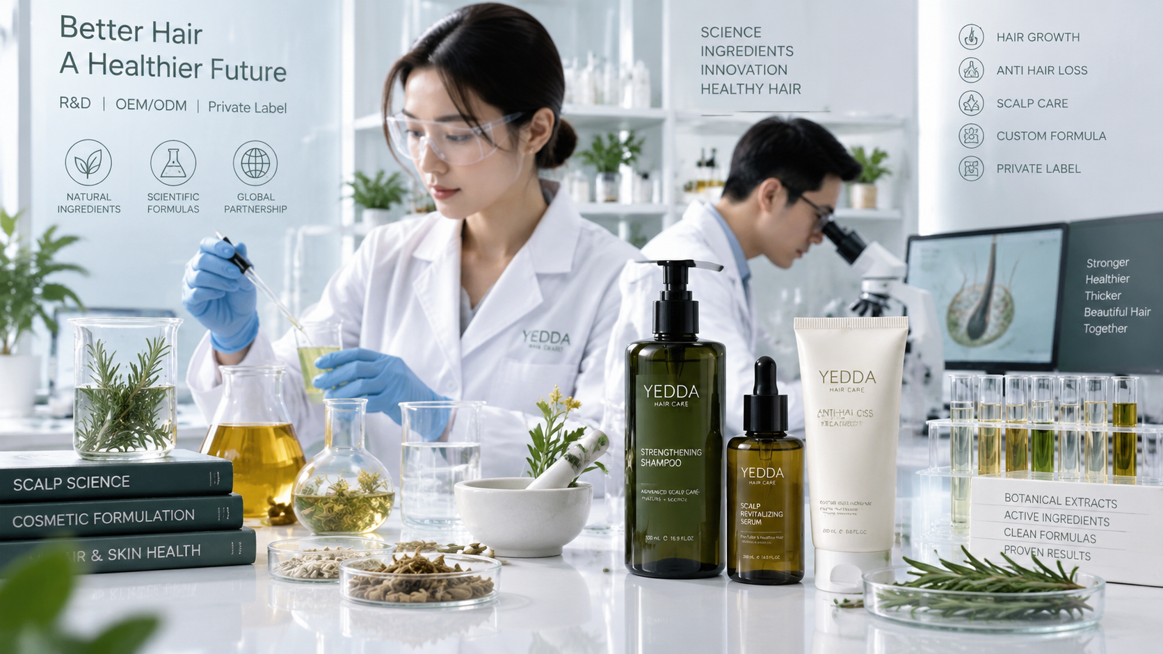 Hair growth product development laboratory