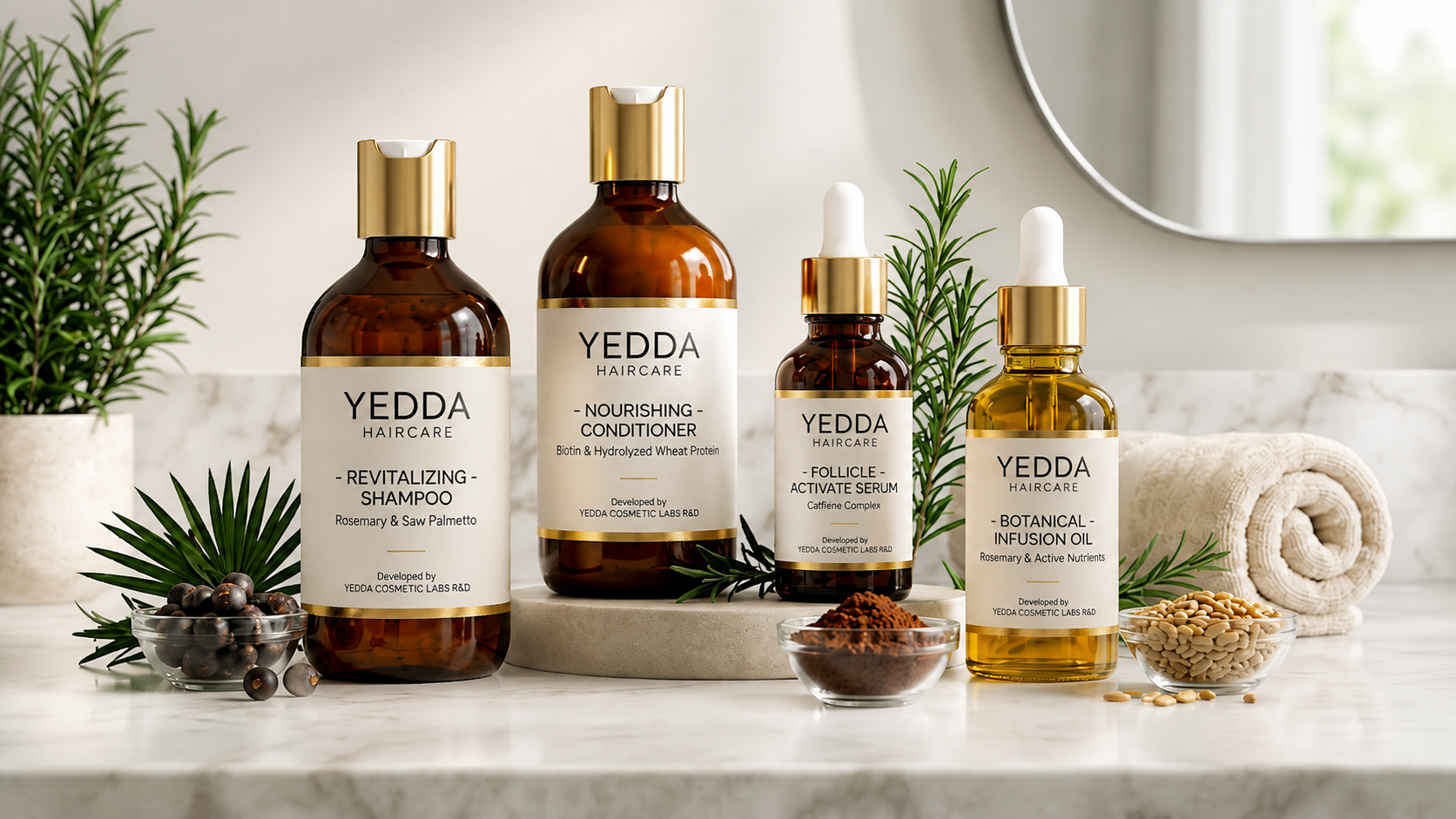 Private label hair growth product set