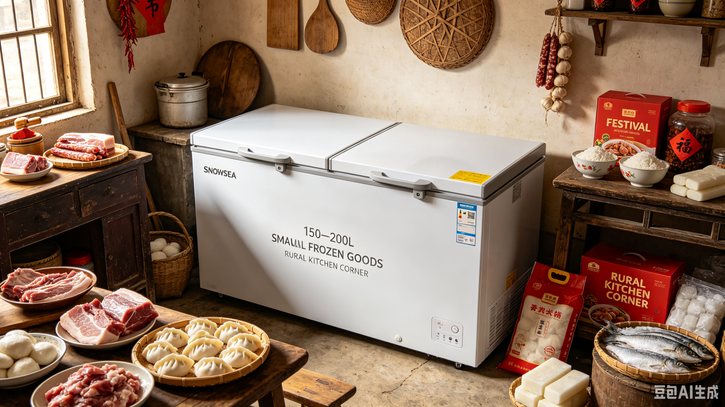 Small Chest Freezer for County-Town Households – Low-Cost Bulk Freeze for Festive Cured Meat