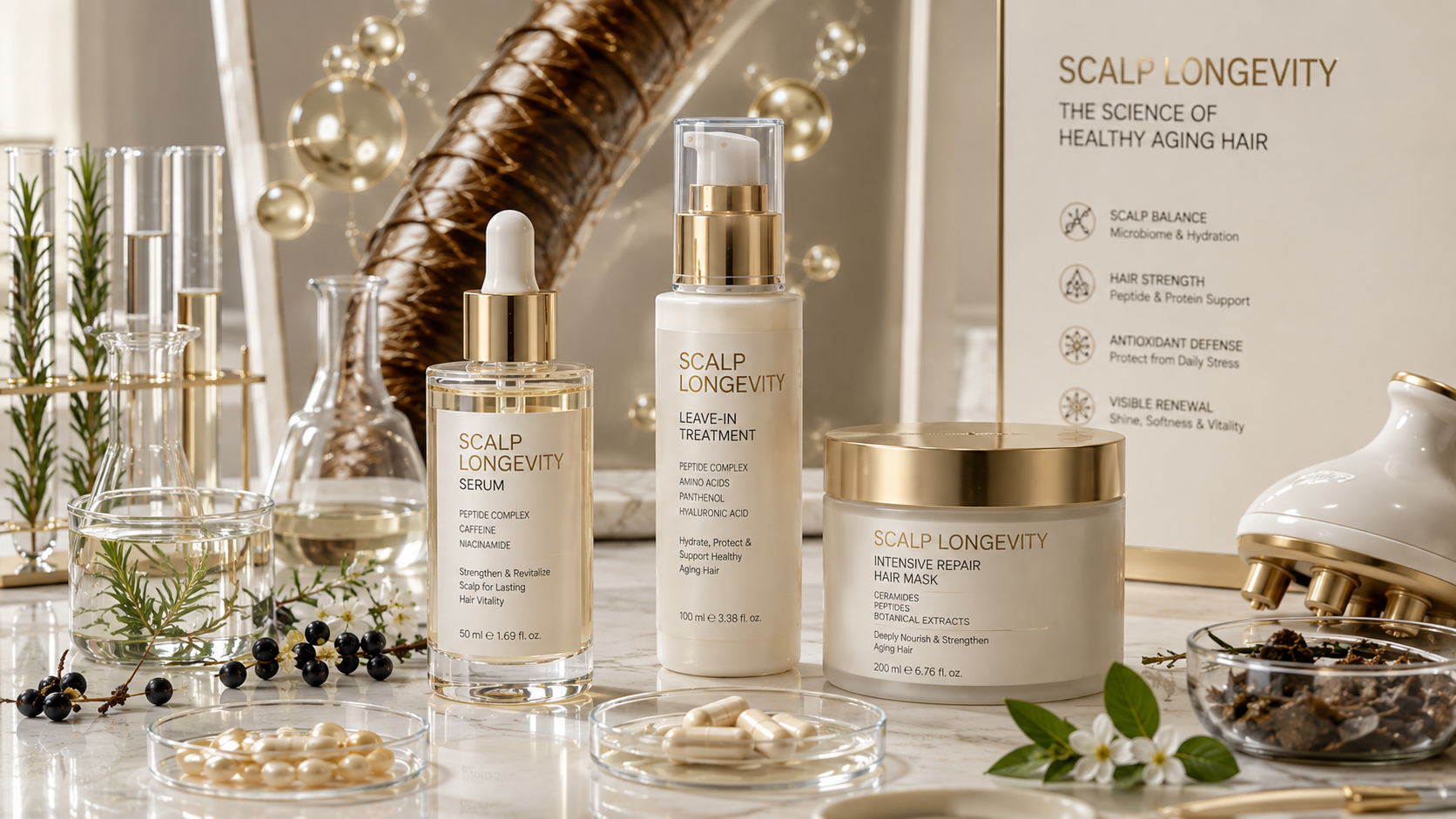 Scalp longevity hair aging treatment