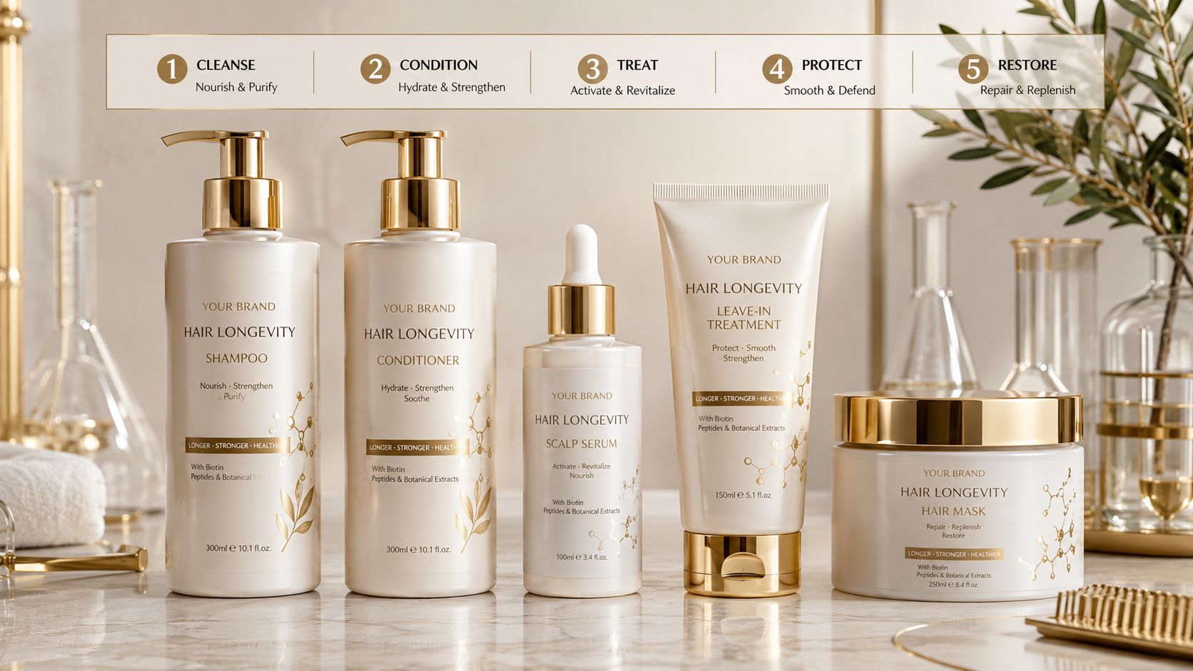 Private label hair longevity products