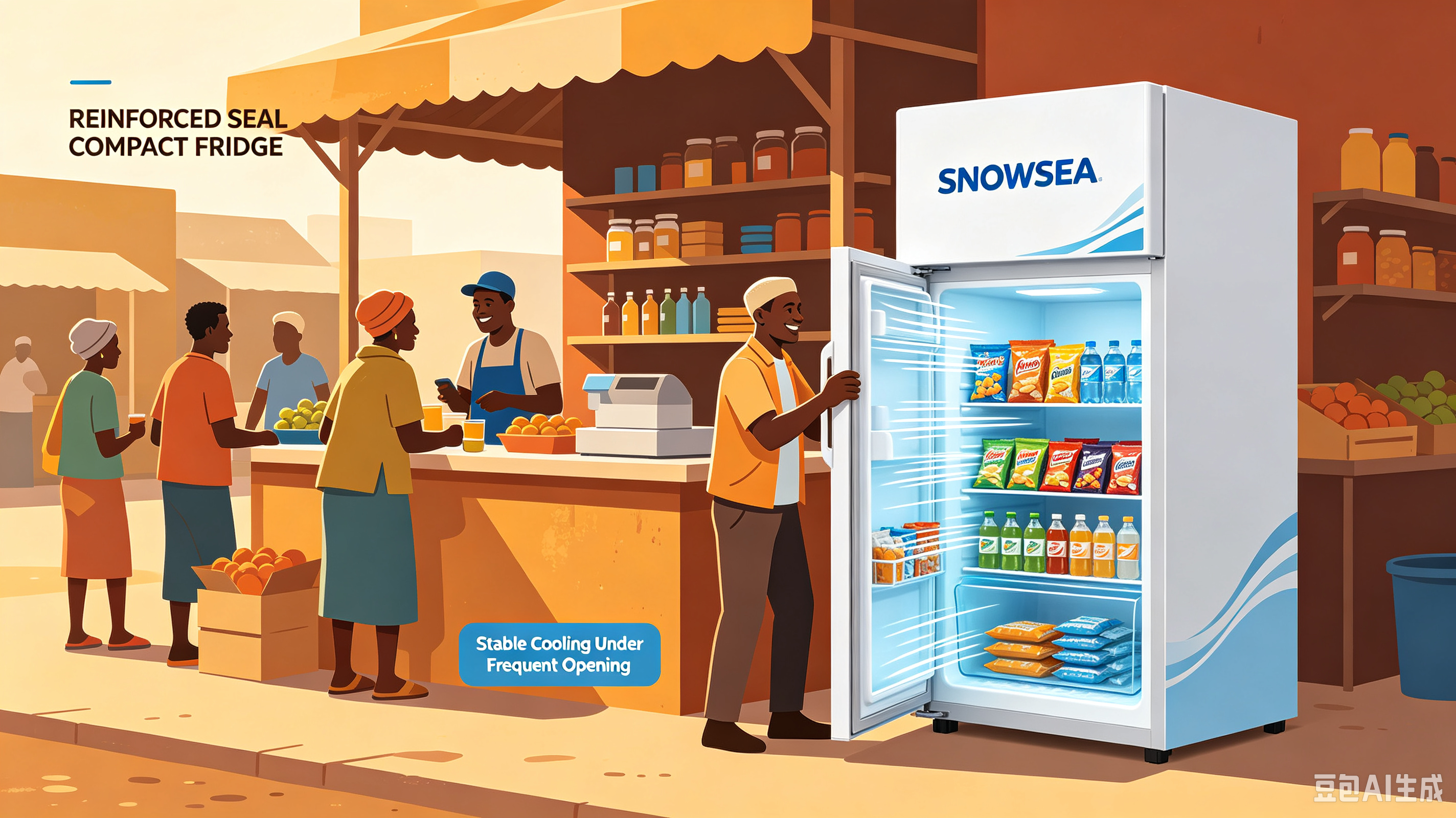 Reinforced Fridge Door Seal – Reduce Cold Leakage for Frequent‑Opening County Shops & African Stalls