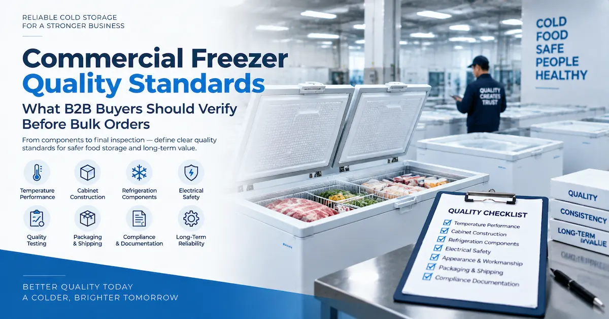Commercial Freezer Quality Standards: What B2B Buyers Should Verify Before Bulk Orders