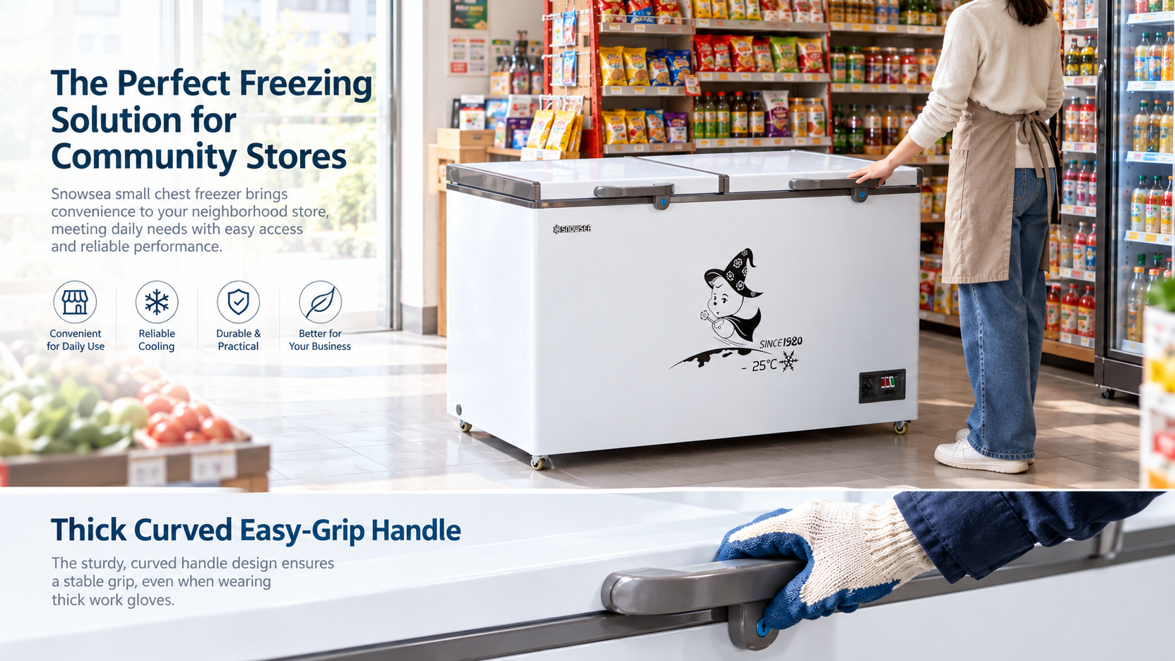 Easy‑Grip Fridge Handle – Comfortable Use for County Elderly & Gloved African Stall Operators
