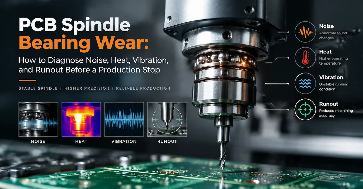 PCB Spindle Bearing Wear: How to Diagnose Noise, Heat, Vibration, and Runout Before a Production Stop