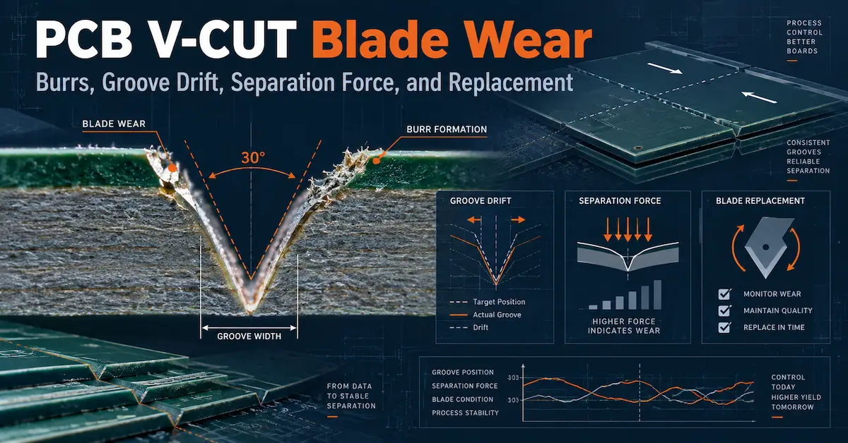 PCB V-CUT Blade Wear: Burrs, Groove Drift, Separation Force, and Replacement