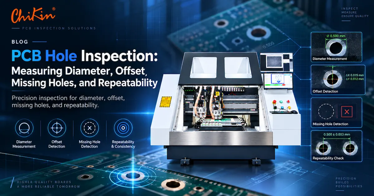 PCB Hole Inspection: Measuring Diameter, Offset, Missing Holes, and Repeatability
