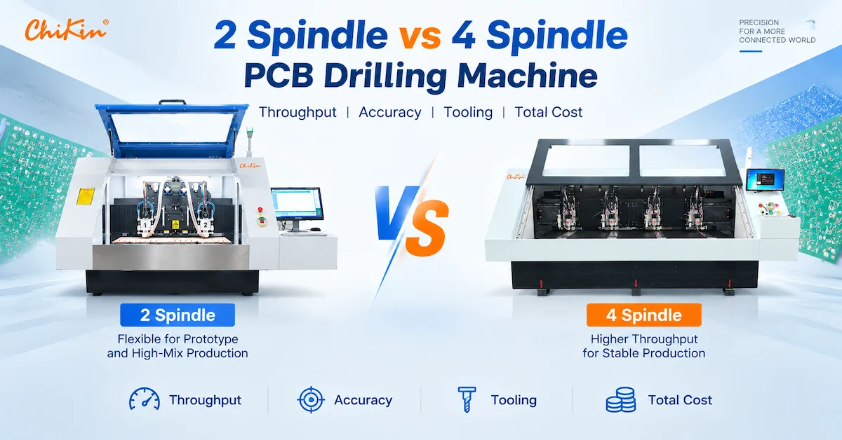 2 Spindle vs 4 Spindle PCB Drilling Machine: Throughput, Accuracy, Tooling, and Total Cost