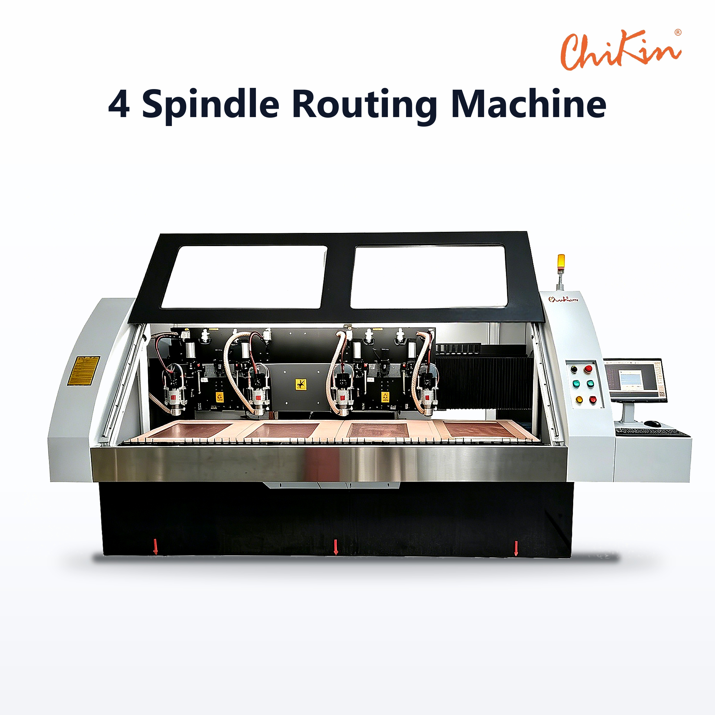 4 Spindle PCB Drilling and Routing Machine