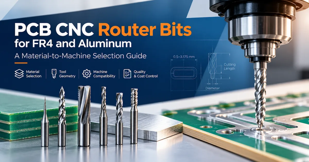 PCB CNC Router Bits for FR4 and Aluminum: A Material-to-Machine Selection Guide