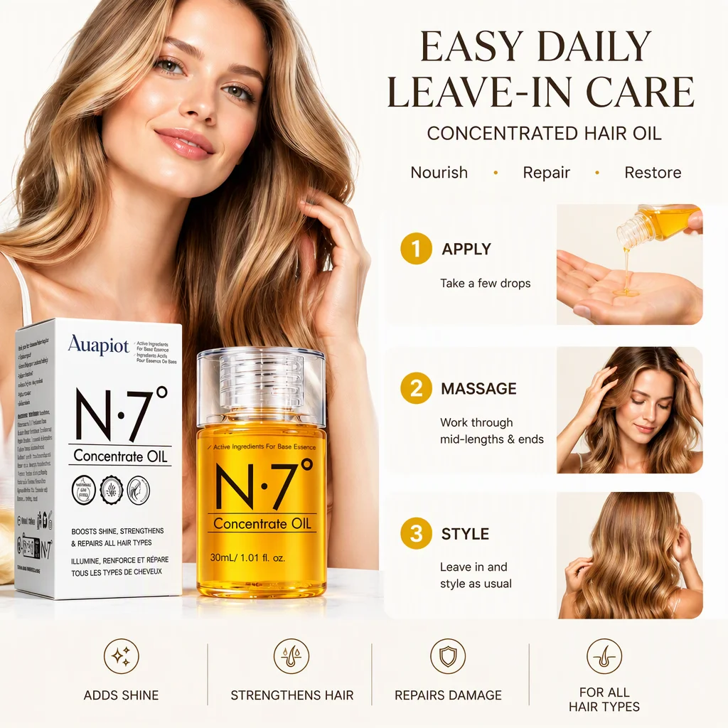 Argan Hair Oil Hair Argan Oil Squalane Oil Vitamin E Oil 30ml for Women Daily Nourishing Moisturizing Hair Care Use